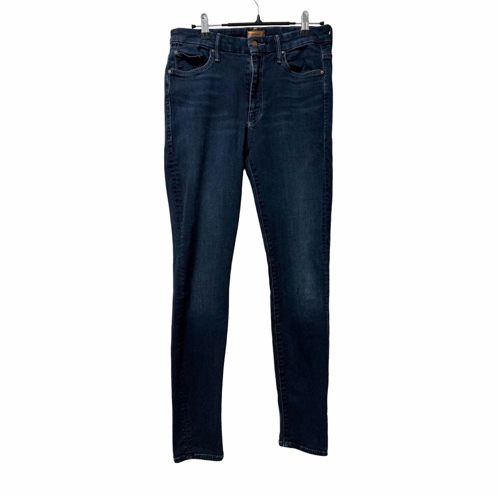 MOTHER High Waisted Looker Ankle Skinny Jean Size 29 Dark Wash Coffee Tea or Me